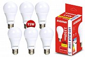 Conjunto de 6 piezas de bombillas LED KOMA E27 15W, 230V, 1350lm, 20000h, blanco 6500K fresco