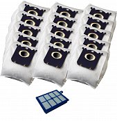 SB02S conjunto de accesorios para aspiradoras Electrolux, AEG, Philips, 15 sacos, 1 filtro HEPA