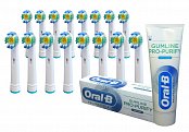 Conjunto de 16 piezas de cabezas de repuesto a NK07 Cepillo de dientes Braun Oral-B regalo blanco 3D + pasta de dientes Oral-B